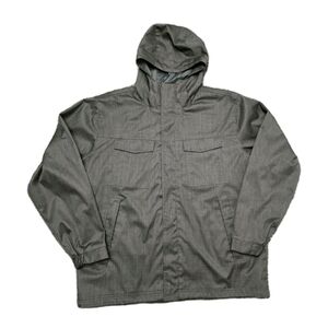 Tri Mountain Mens 2XL Lined Hood Rain Jacket Olive Green Water Resistant Clorox